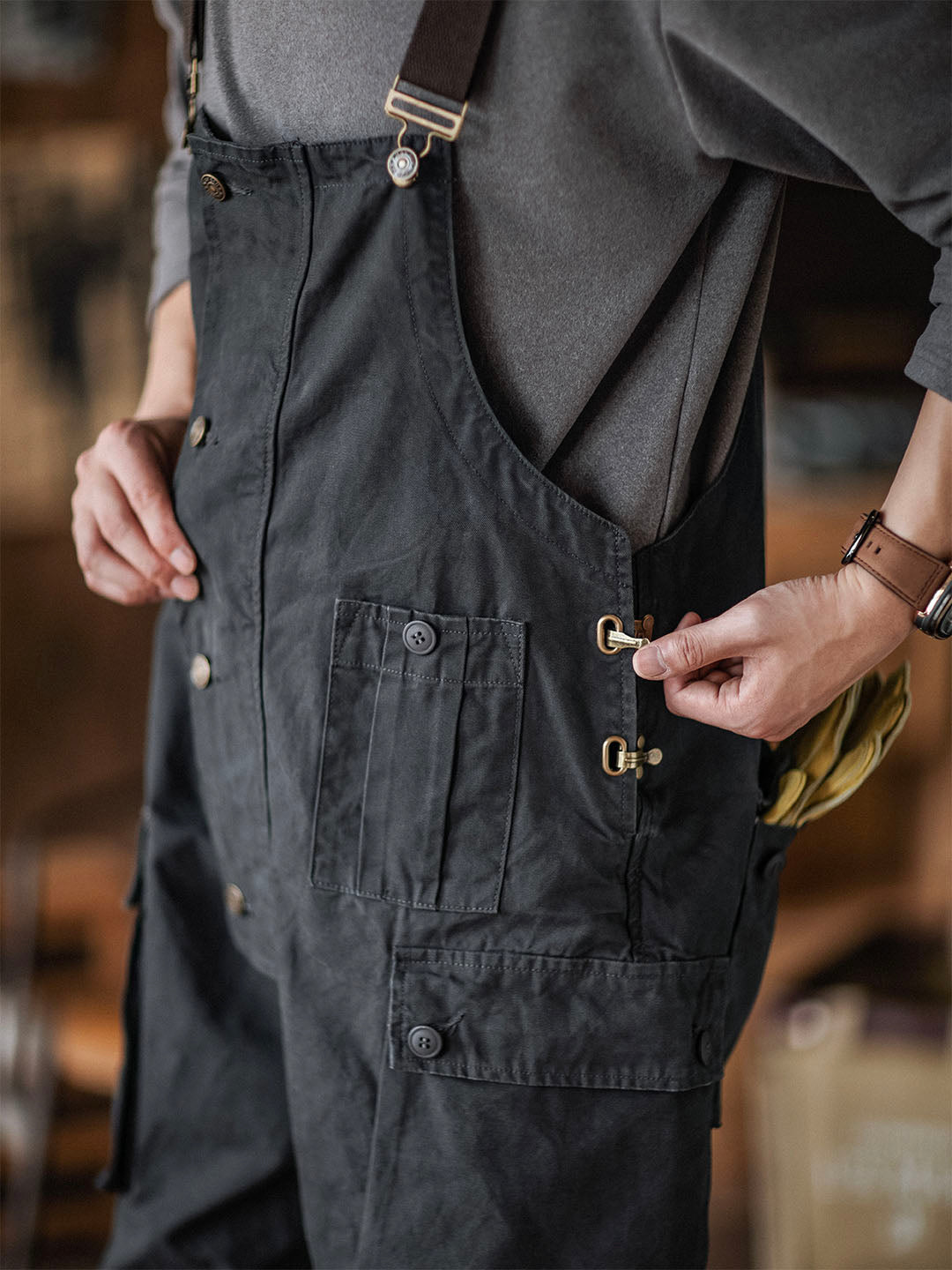 Ashton | Canvas Utility Pocket Overalls