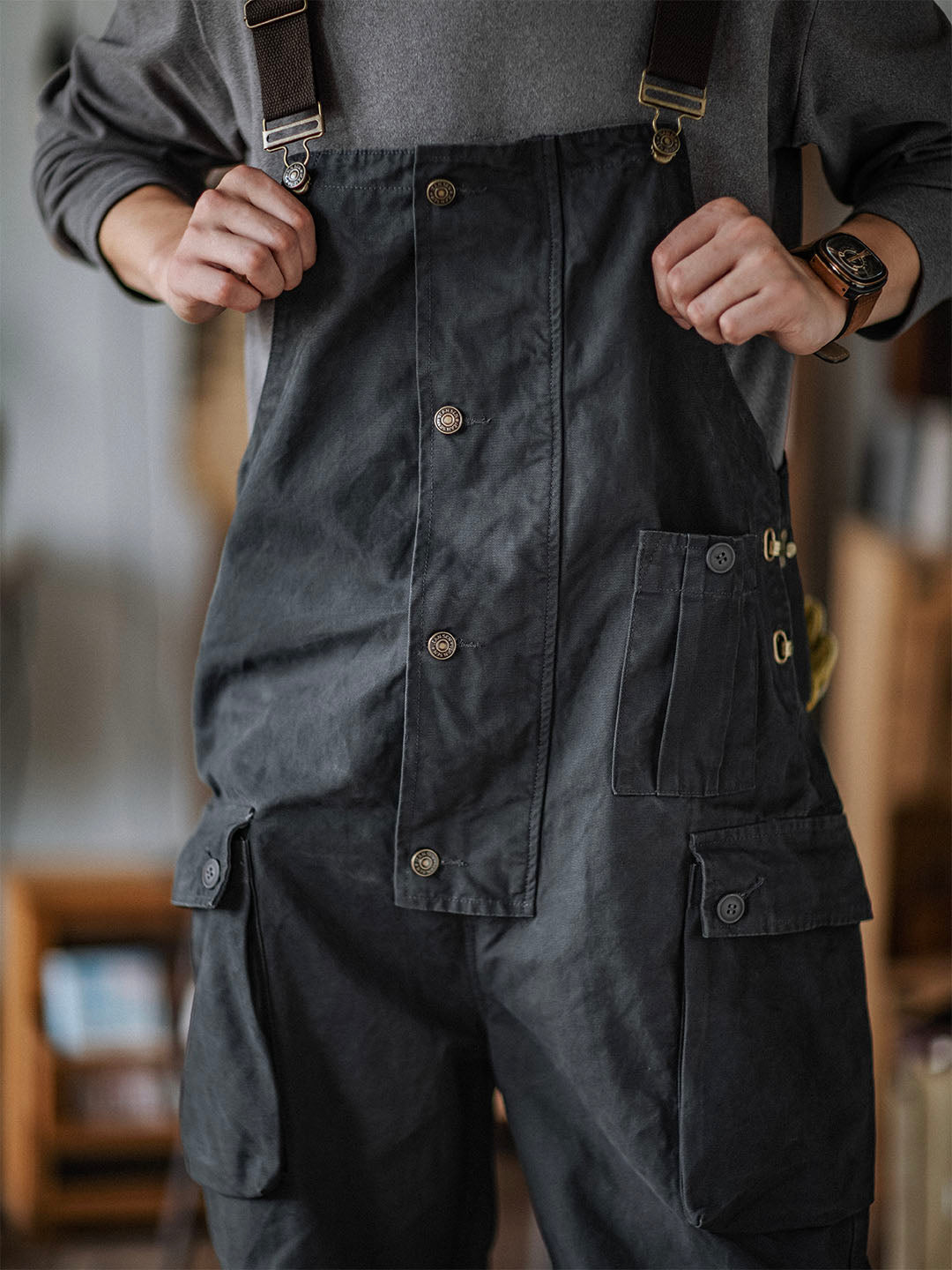 Ashton | Canvas Utility Pocket Overalls