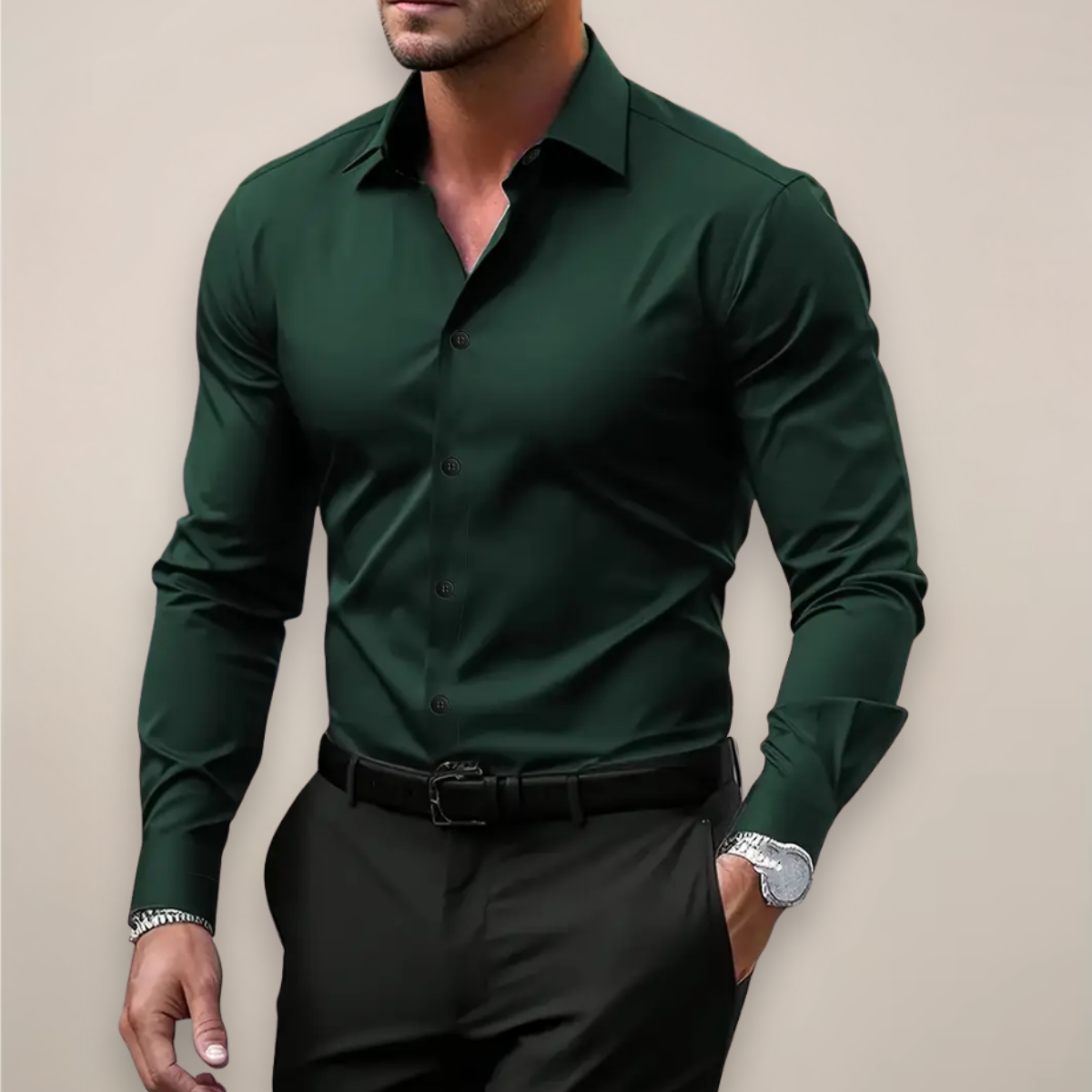Brenno | Slim Fit Long Sleeve Button Shirt