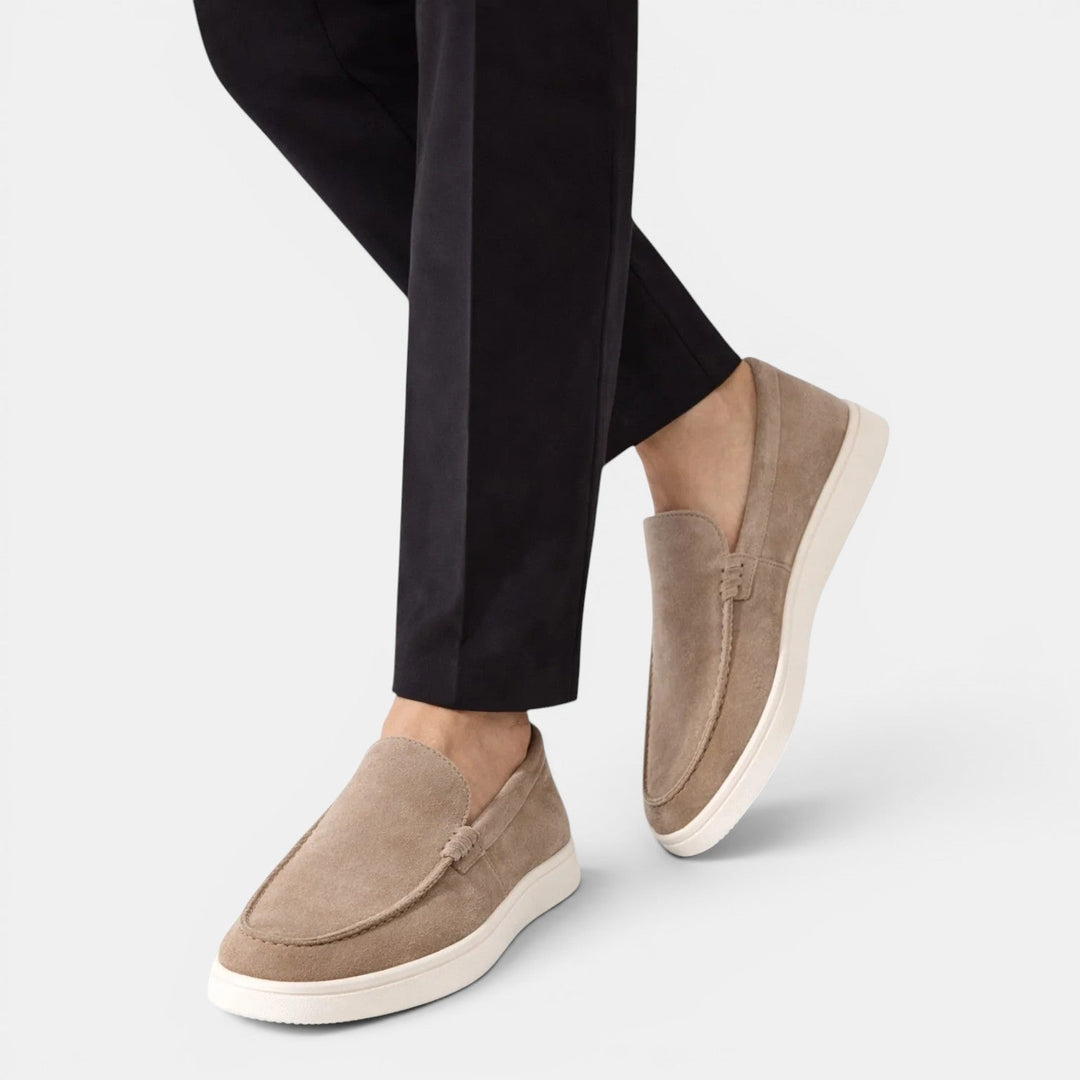 Roussel | Loafers with Suede-Style Uppers and Contrast Sole