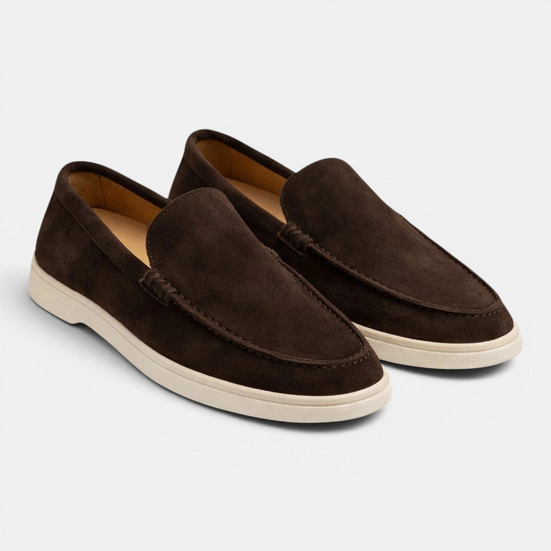 Roussel | Loafers with Suede-Style Uppers and Contrast Sole