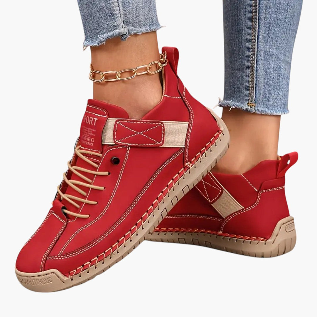 Rosenda | Casual Sneakers with Lace Closure and Stitching