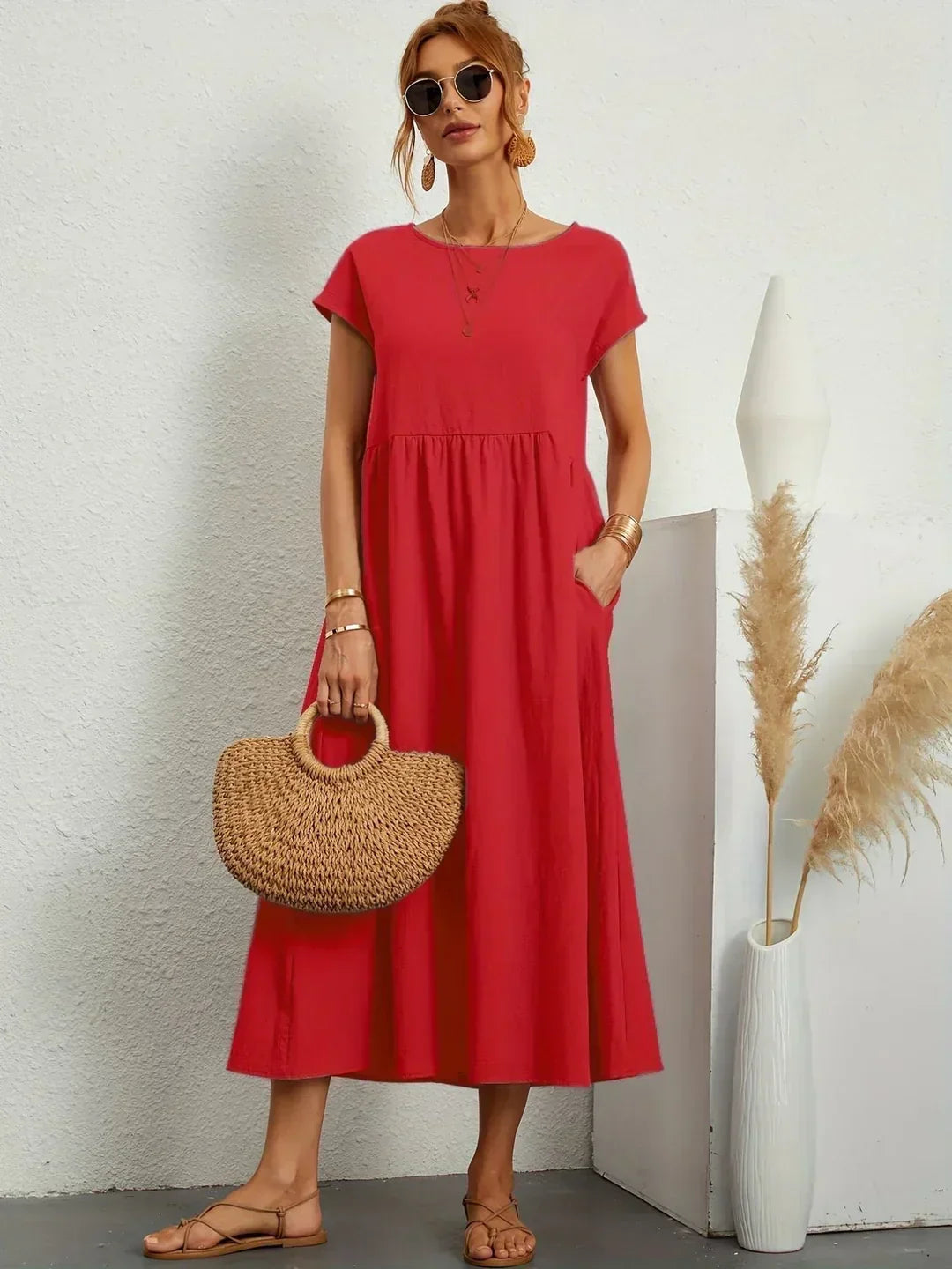 Cintia | Pocket Midi Summer Dress