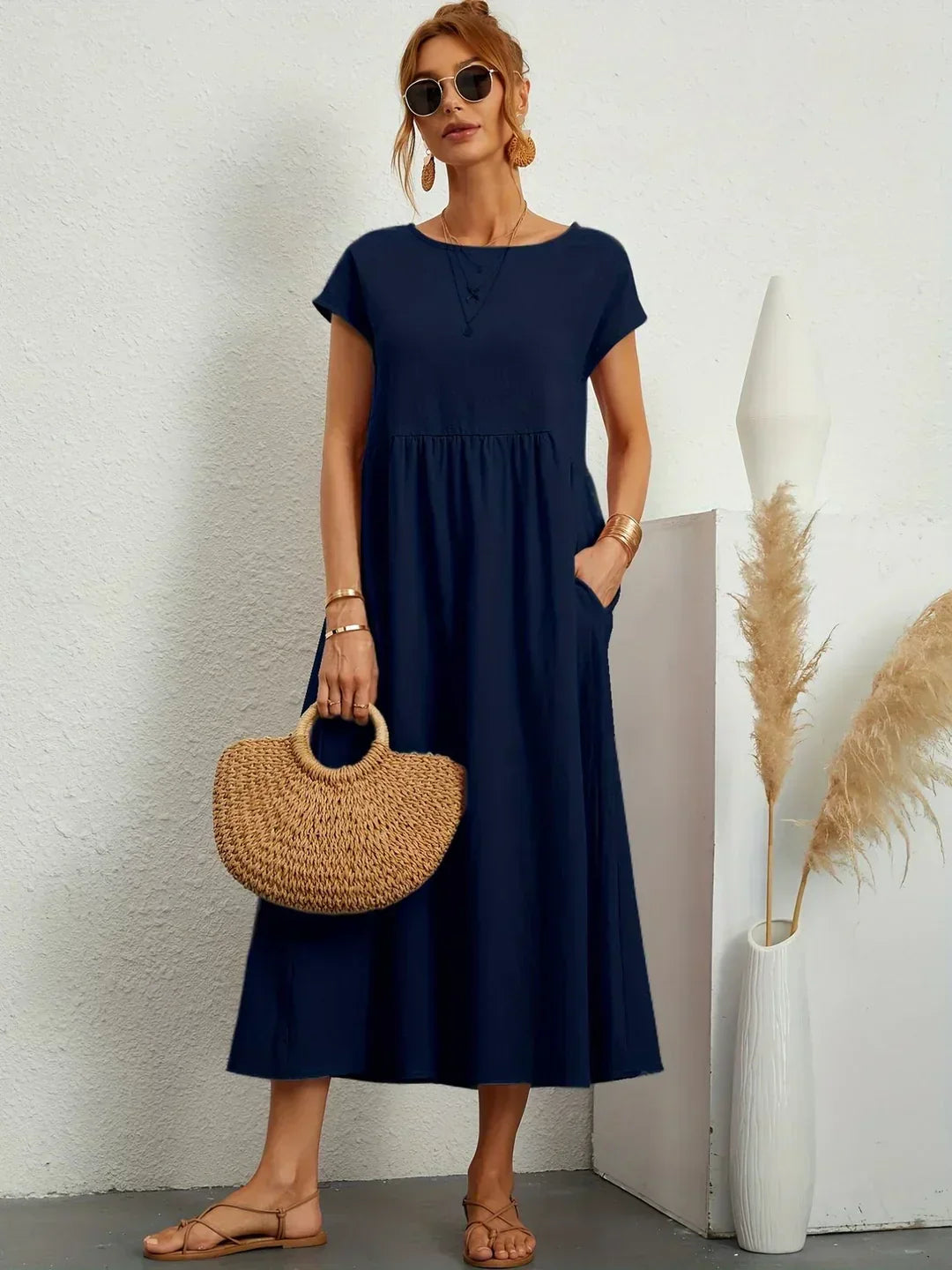 Cintia | Pocket Midi Summer Dress