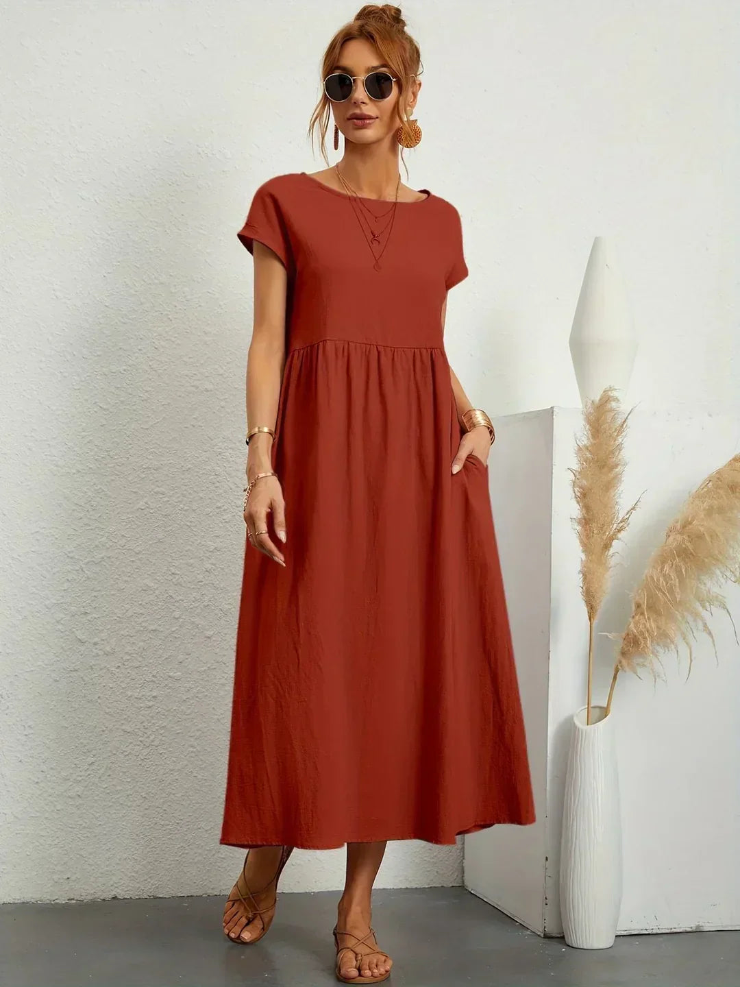 Cintia | Pocket Midi Summer Dress