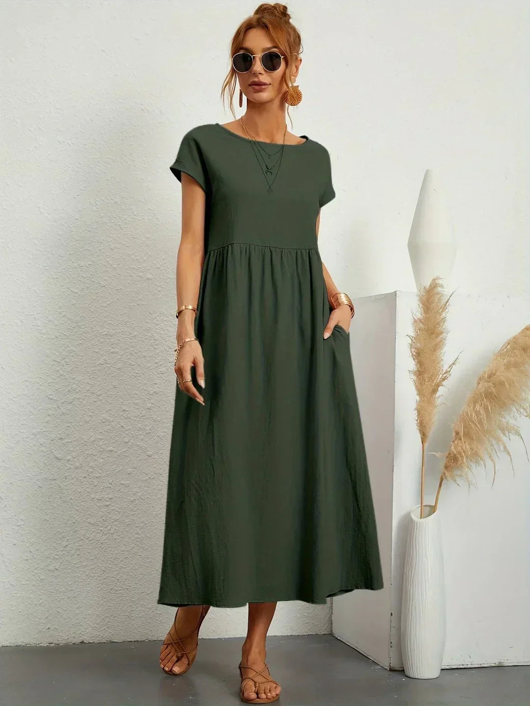 Cintia | Pocket Midi Summer Dress
