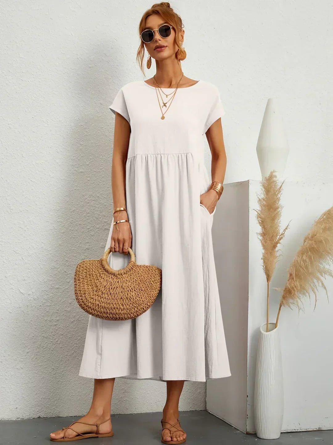 Cintia | Pocket Midi Summer Dress