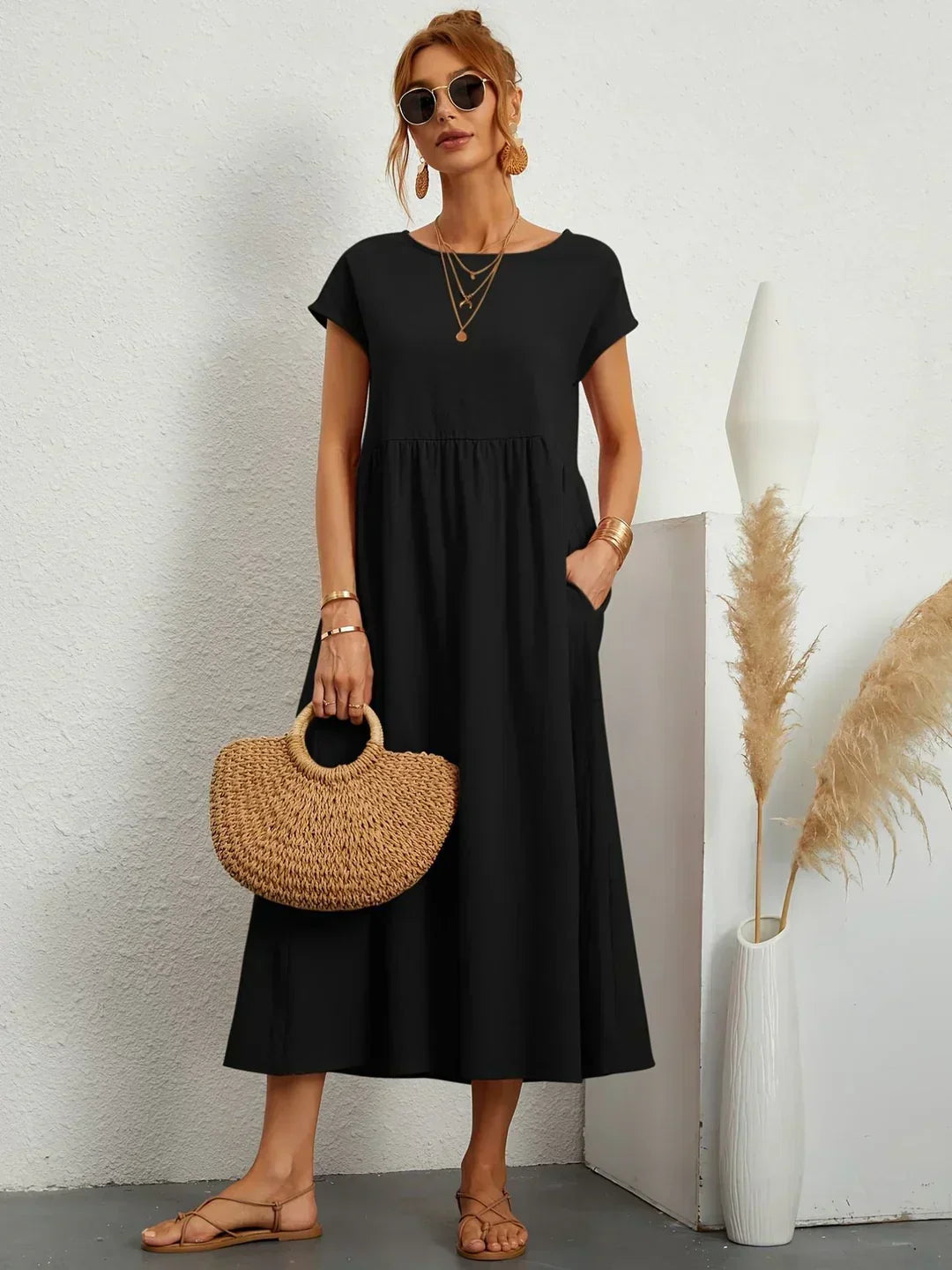 Cintia | Pocket Midi Summer Dress