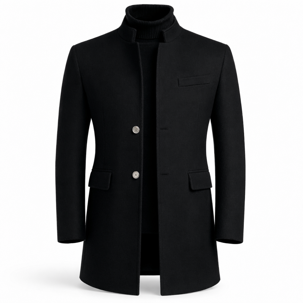 Wilburn | Tailored Long Sleeve Coat with Button Closure