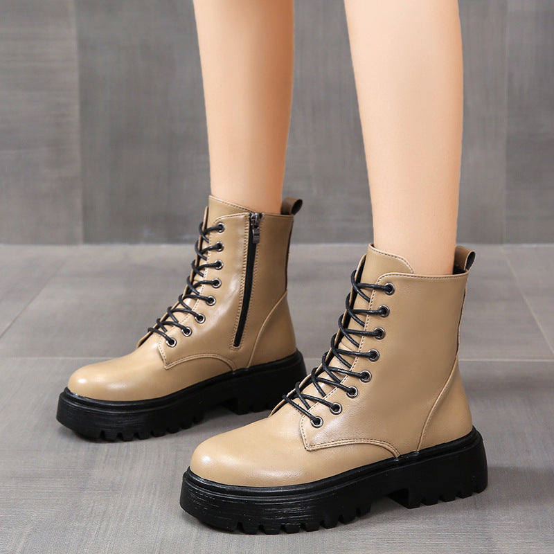 Angela | Lace-Up Ankle Boots with Chunky Soles