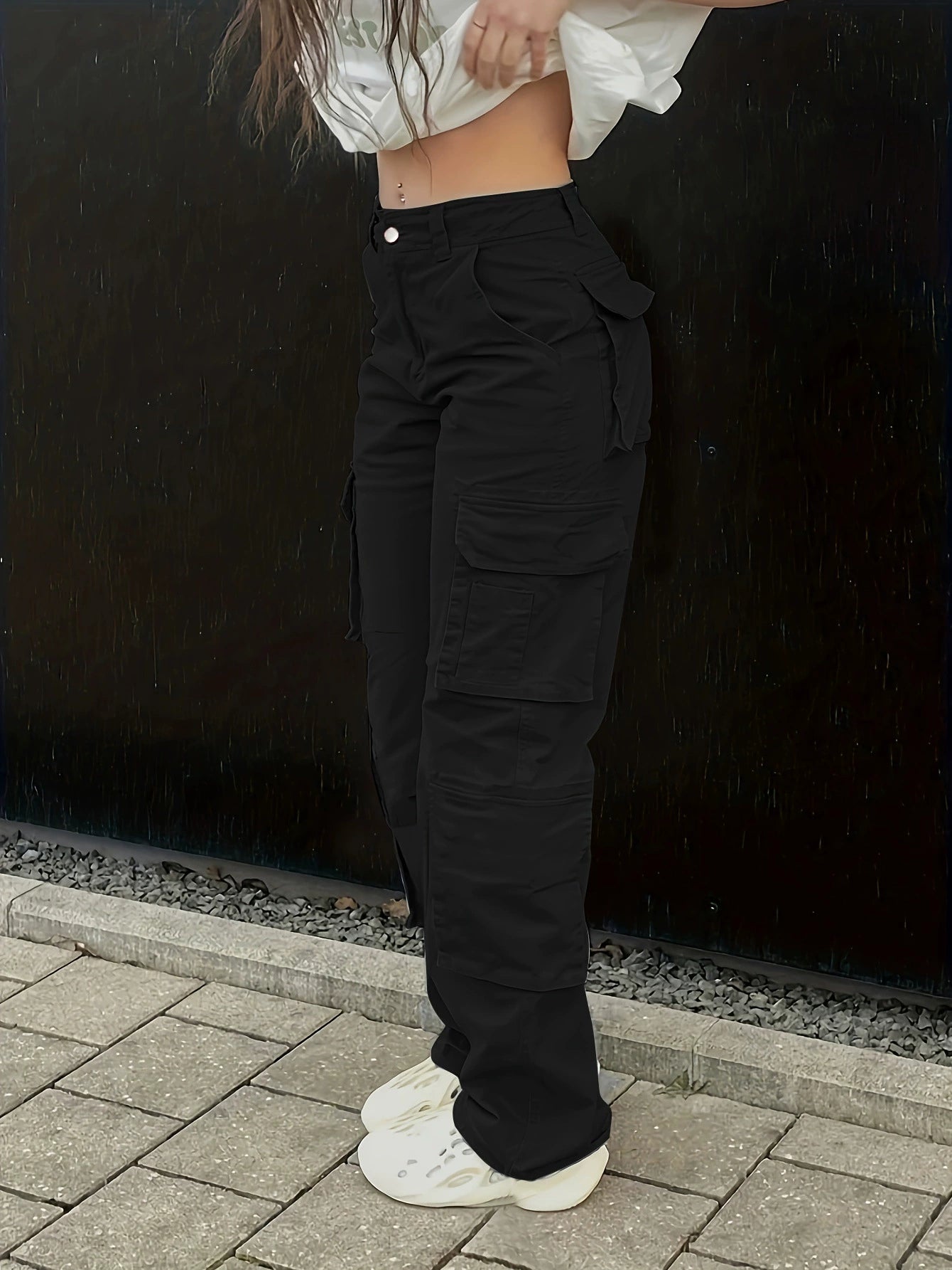 Freena | Cargo Pocket Straight Leg Trousers
