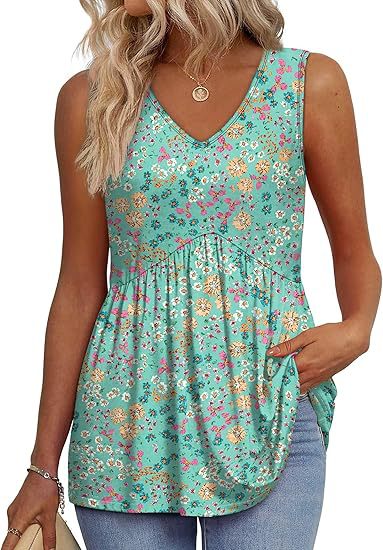 Katheryn | Sleeveless V-Neck Textured Peplum Top