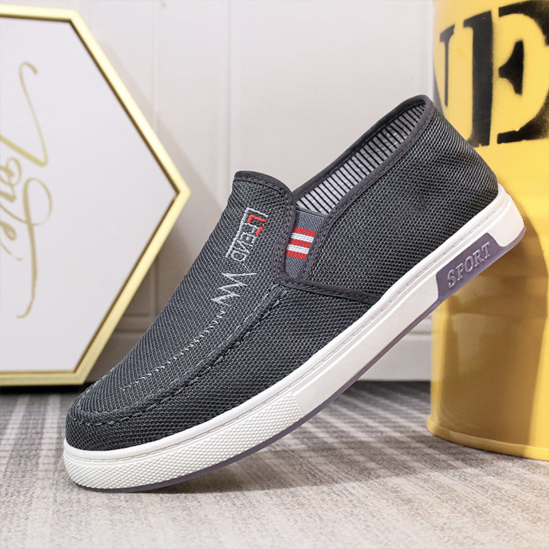 Jayne | Textured Slip-On Trainers with Contrast Sole