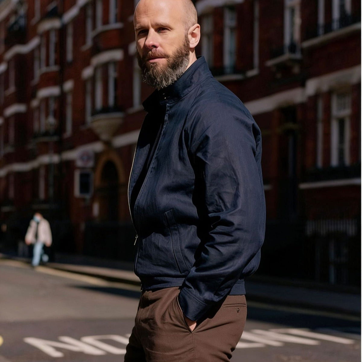 Elliott | Jacket with Stand Collar and Zip Front