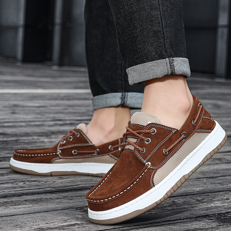 Fazil | Casual Lace-Up Mesh Panel Shoes