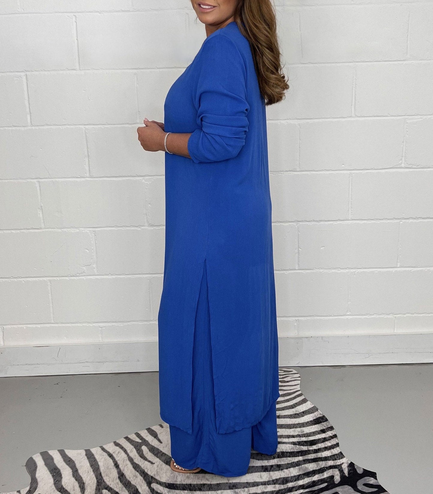 Alejandra | Two-Piece V-Neck Longline Tunic Trouser Set