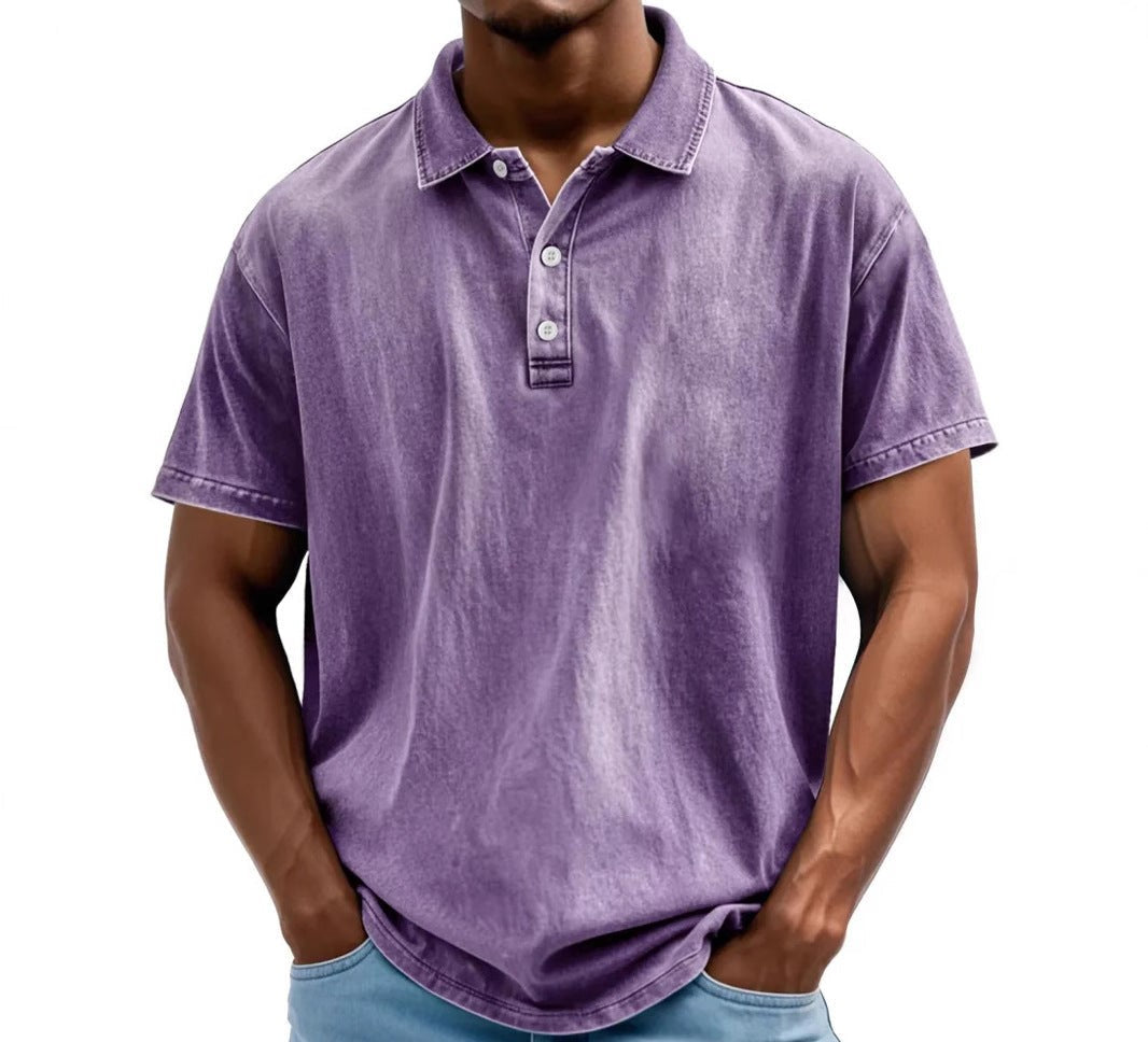 Kasun | Washed Short Sleeve Relaxed Polo Shirt