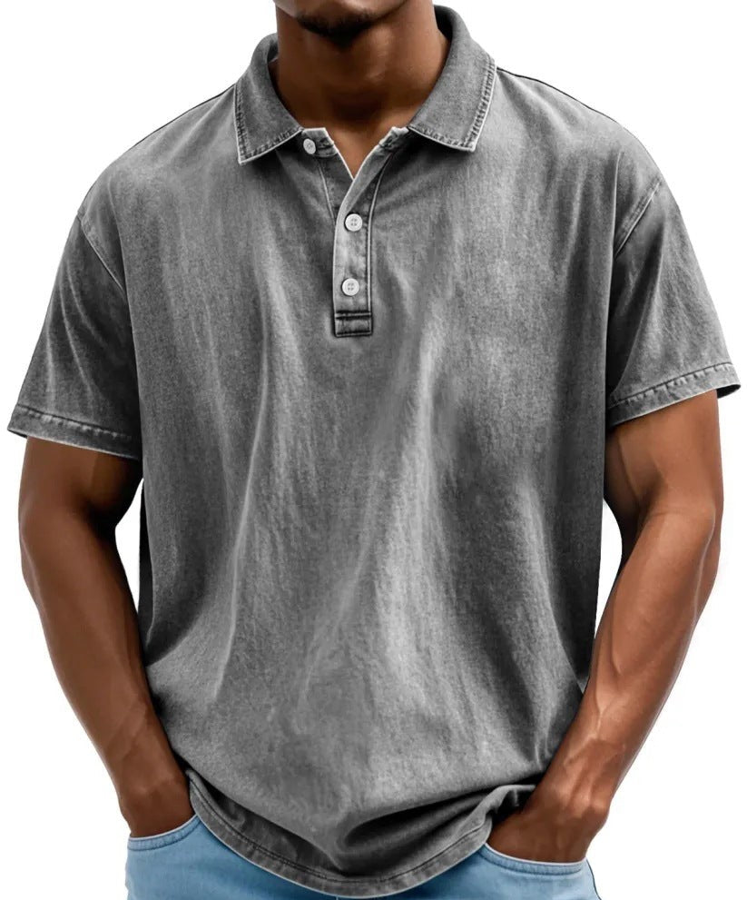 Kasun | Washed Short Sleeve Relaxed Polo Shirt