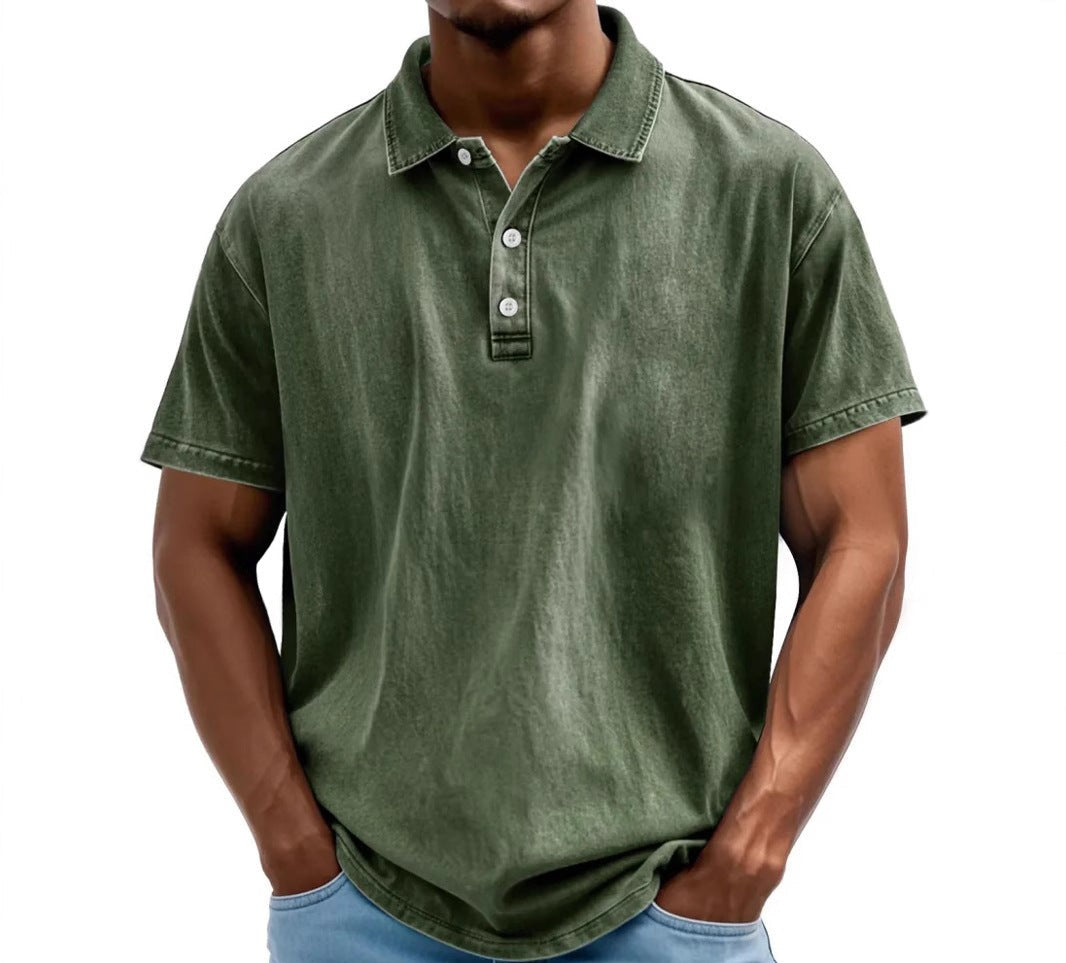 Kasun | Washed Short Sleeve Relaxed Polo Shirt