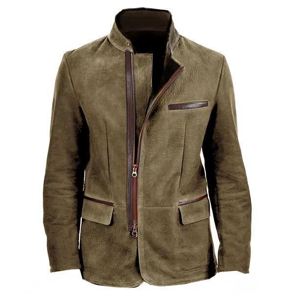 Amarjit | Stand Collar Jacket with Asymmetric Zip