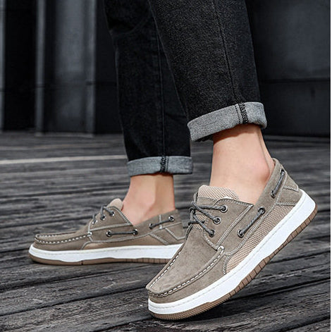 Fazil | Casual Lace-Up Mesh Panel Shoes