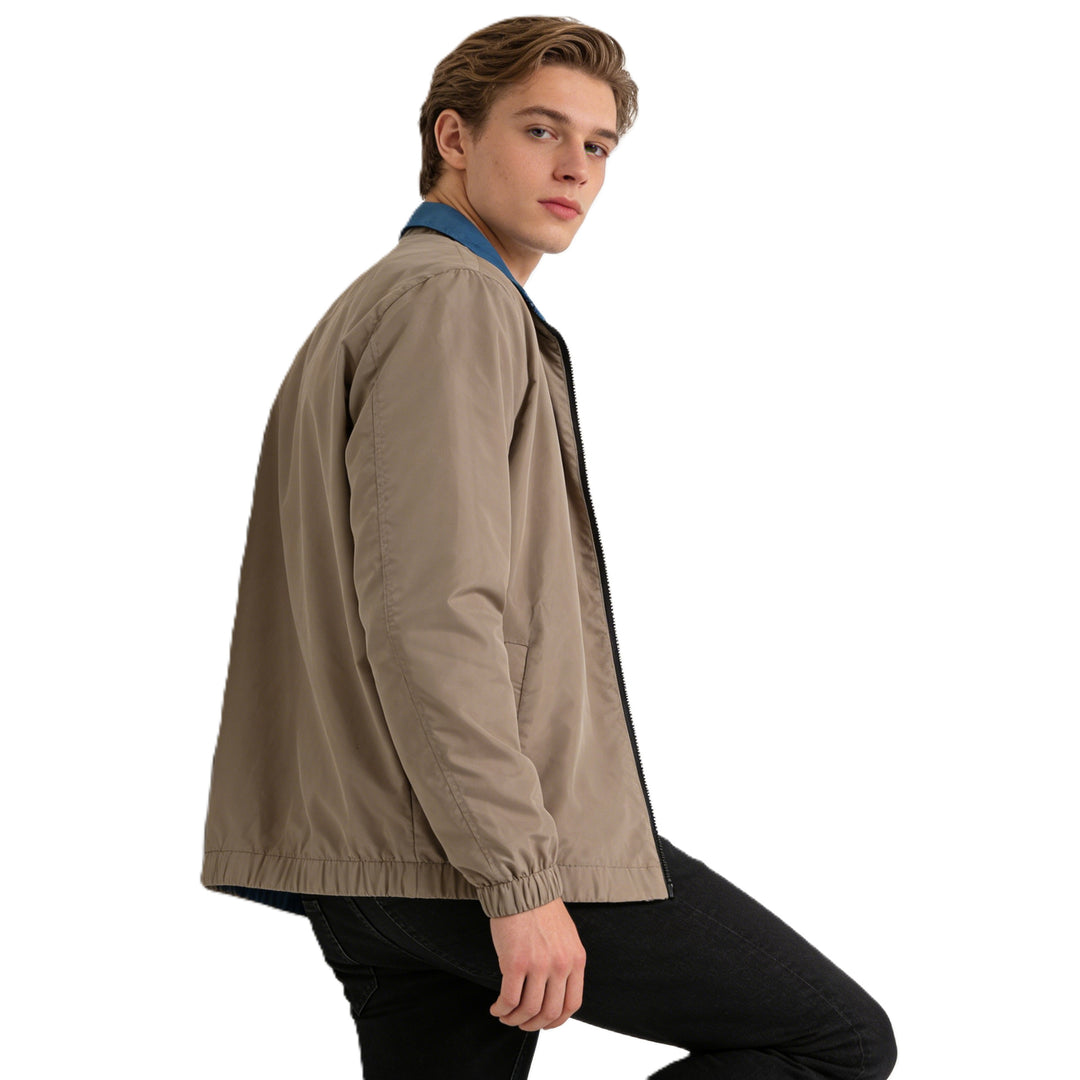 Donald | Jacket Zip Front with Red Collar