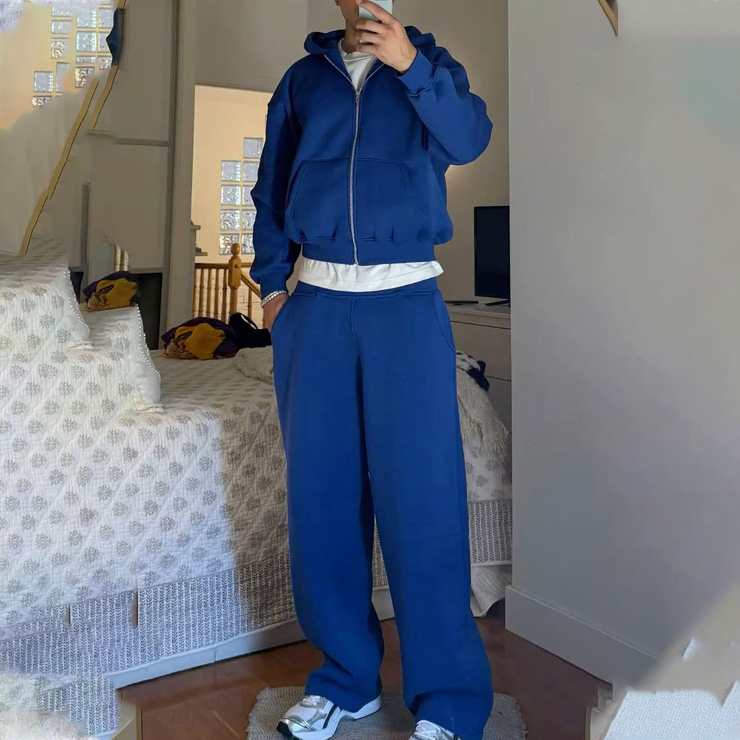 Gertrude | Hoodie and Trousers Set with Zip Front
