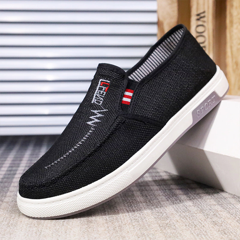 Jayne | Textured Slip-On Trainers with Contrast Sole