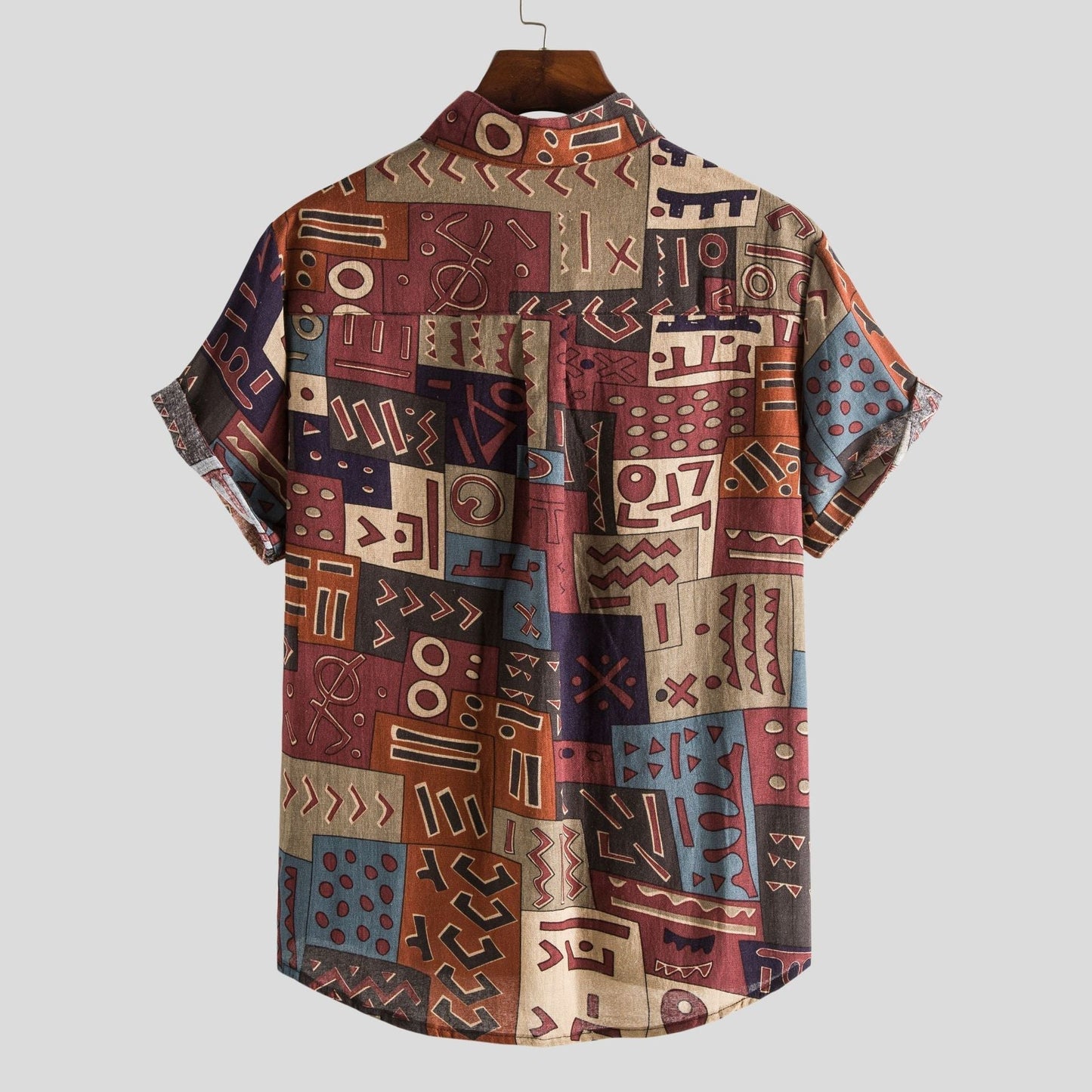 Lachlan | Short Sleeve Printed Button Front Shirt
