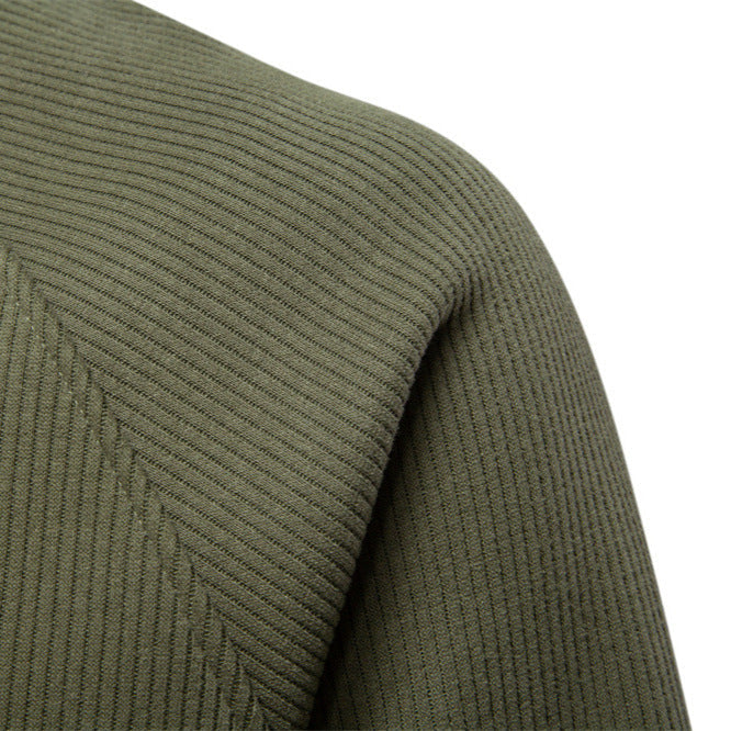 Eduardo | Ribbed Jumper with Quarter Zip and Raglan Sleeves