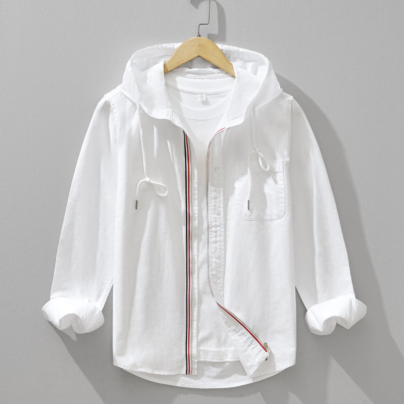 Vance | Hooded Shirt with Zip Front Chest Pocket