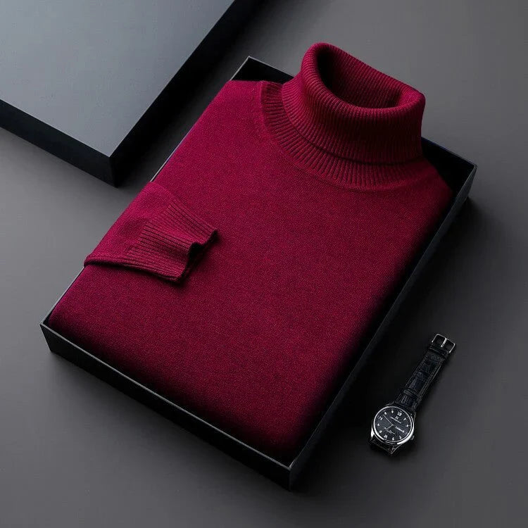 Jelmer | Turtleneck Long Sleeve Knitted Sweater