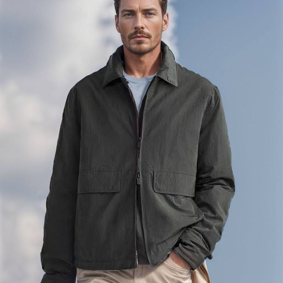 Darryl | Jacket with Pointed Collar and Zip Front