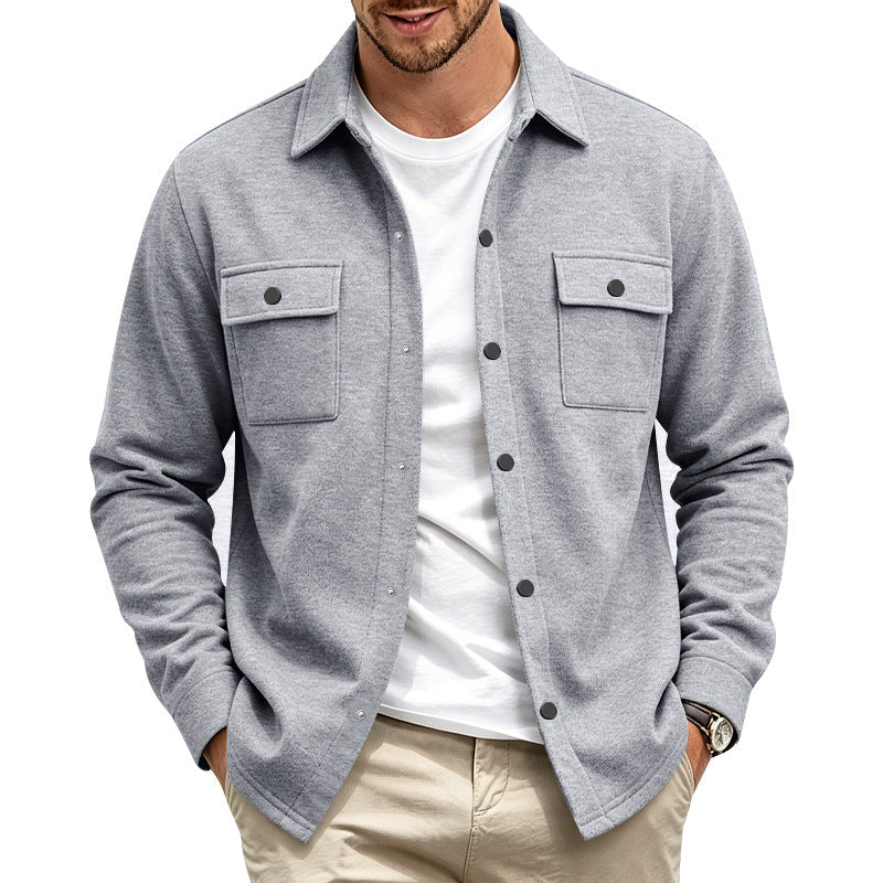 Trottier | Shirt Jacket with Snap Front Pockets