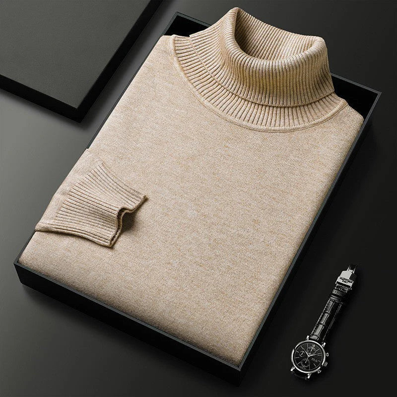 Jelmer | Turtleneck Long Sleeve Knitted Sweater