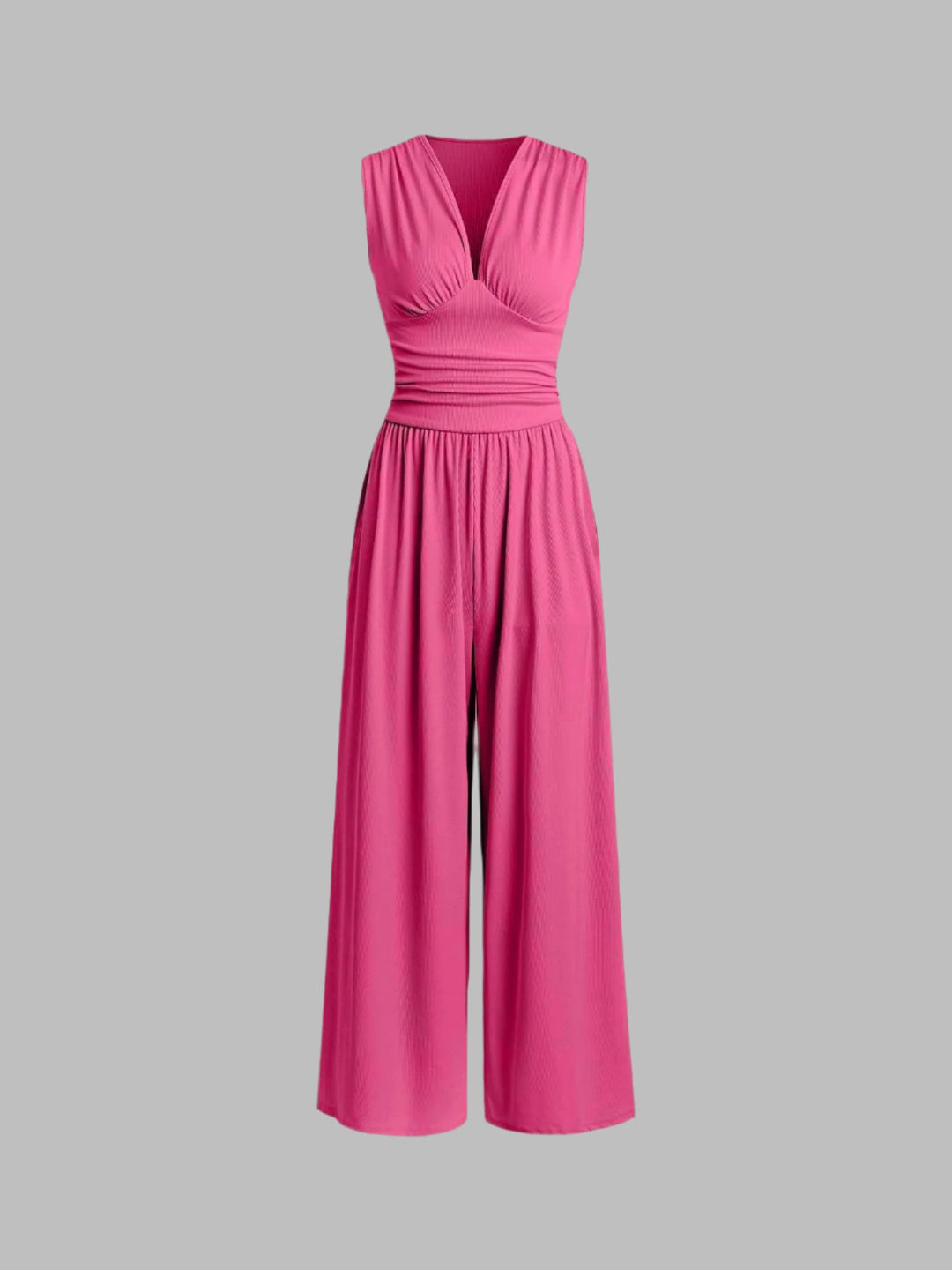 Donna | Jumpsuit Sleeveless V Neck Wide Leg