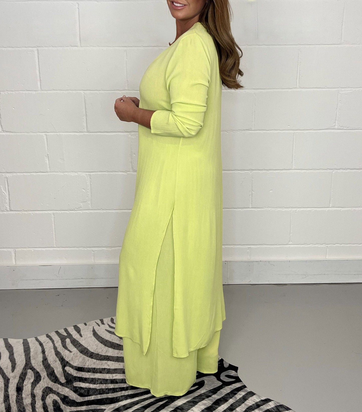 Alejandra | Two-Piece V-Neck Longline Tunic Trouser Set