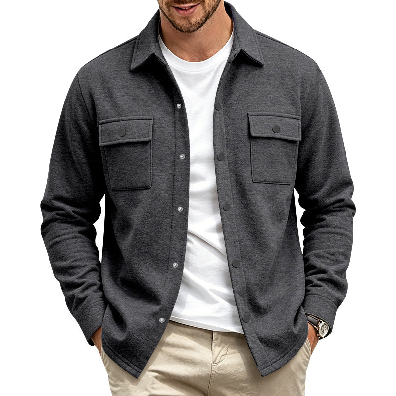 Trottier | Shirt Jacket with Snap Front Pockets