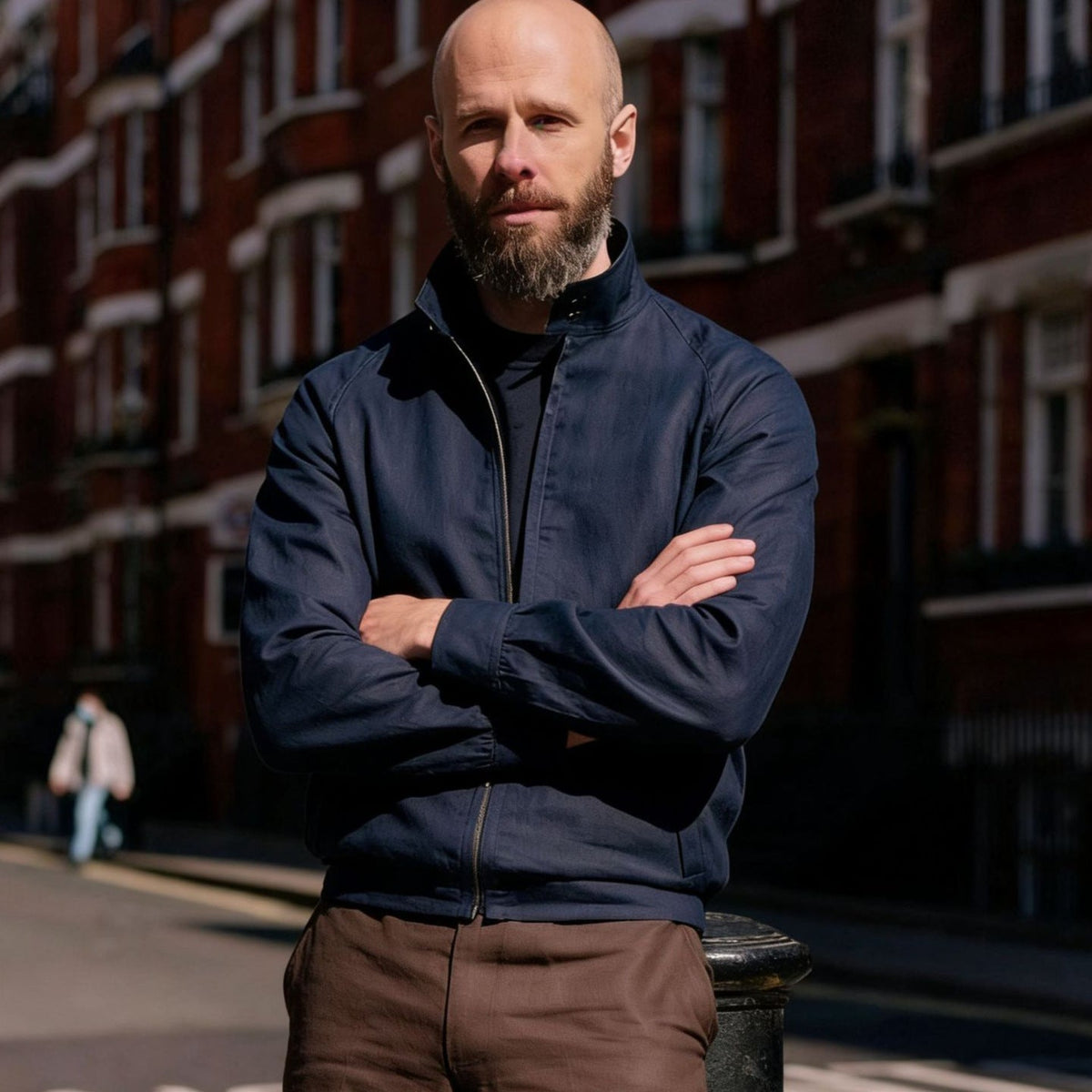 Elliott | Jacket with Stand Collar and Zip Front