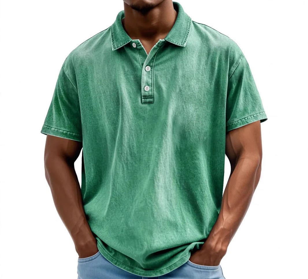 Kasun | Washed Short Sleeve Relaxed Polo Shirt