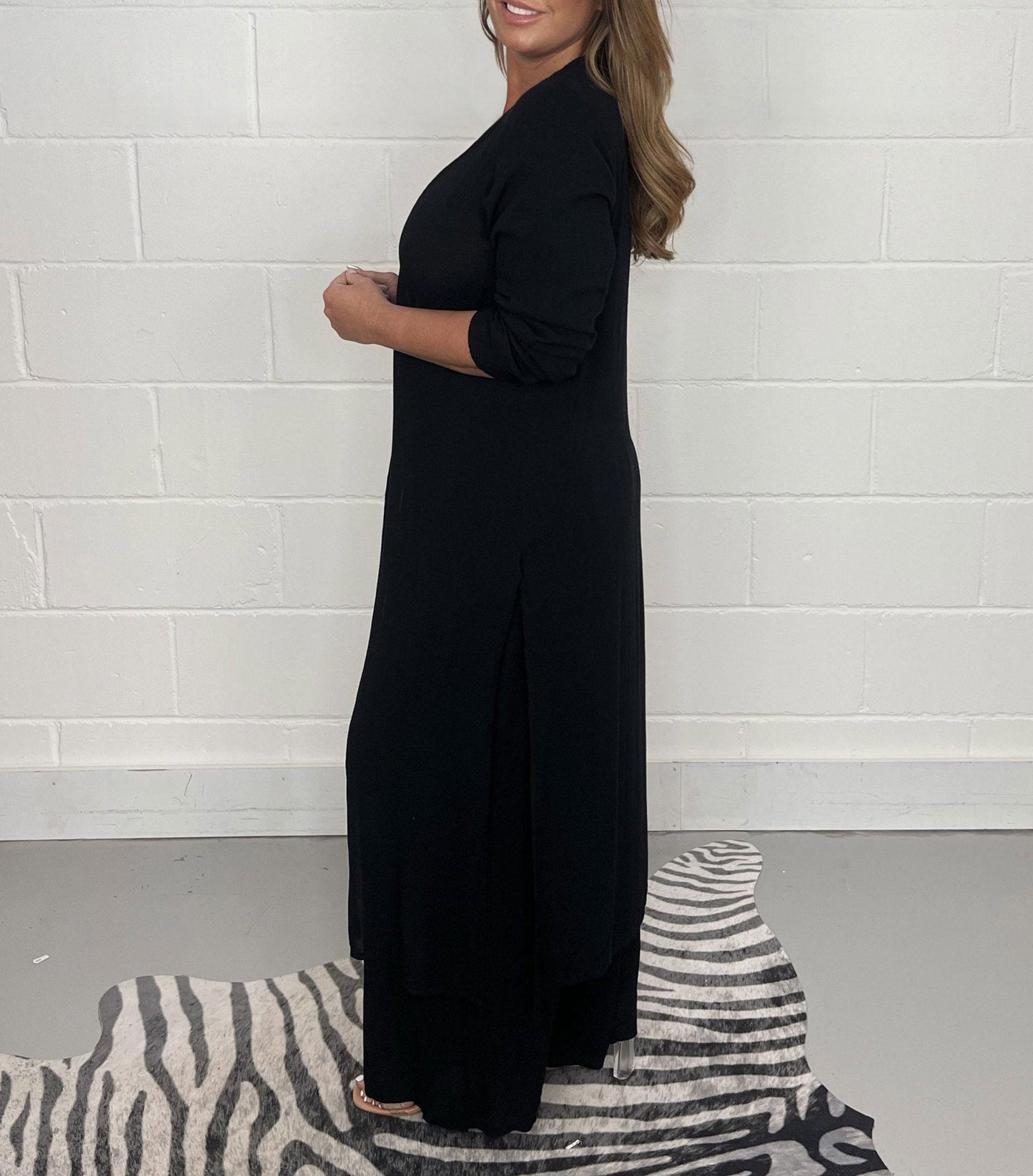 Alejandra | Two-Piece V-Neck Longline Tunic Trouser Set