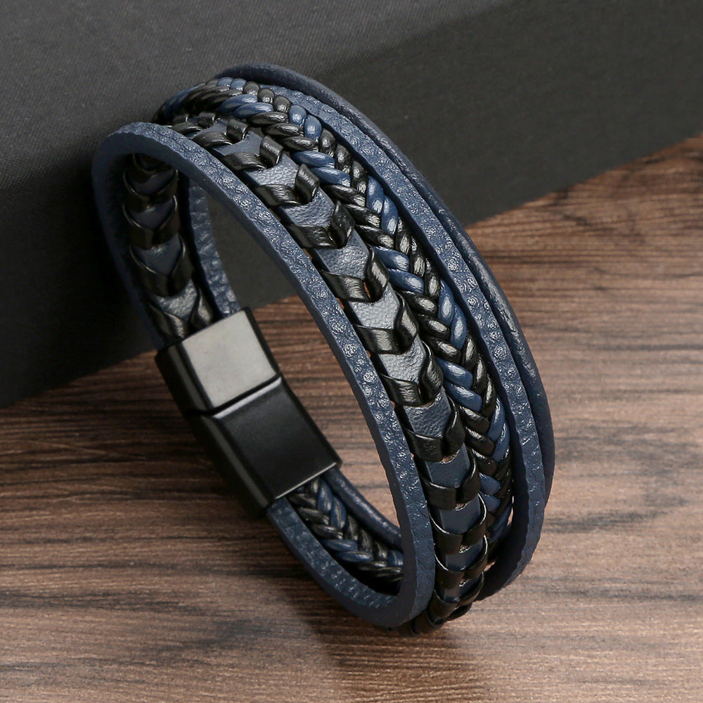 Lennart | Multi-Strand Braided Leather-Style Bracelet