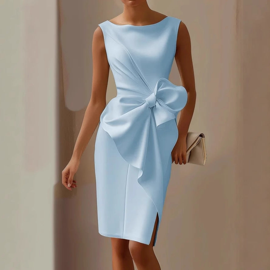 Quinn | Sleeveless Bow Detail Midi Dress