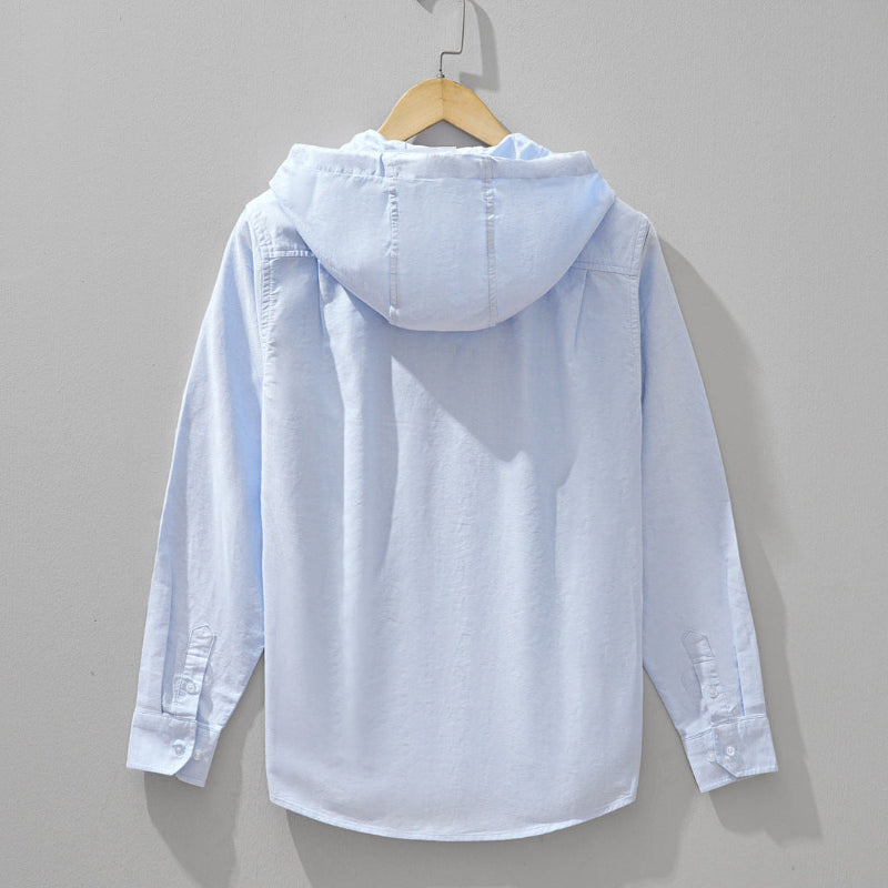 Vance | Hooded Shirt with Zip Front Chest Pocket
