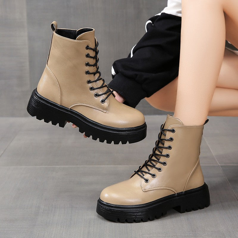 Angela | Lace-Up Ankle Boots with Chunky Soles