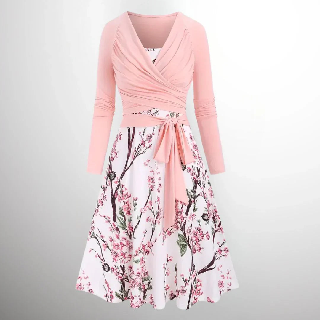 Becci | Floral Print Wrap Midi Dress