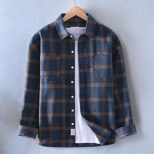 Wolf | Checked Long Sleeve Button-Up Overshirt