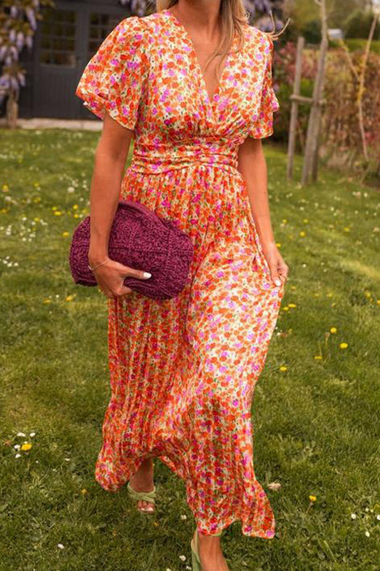 Capucine | Floral V-Neck Boho Maxi Dress