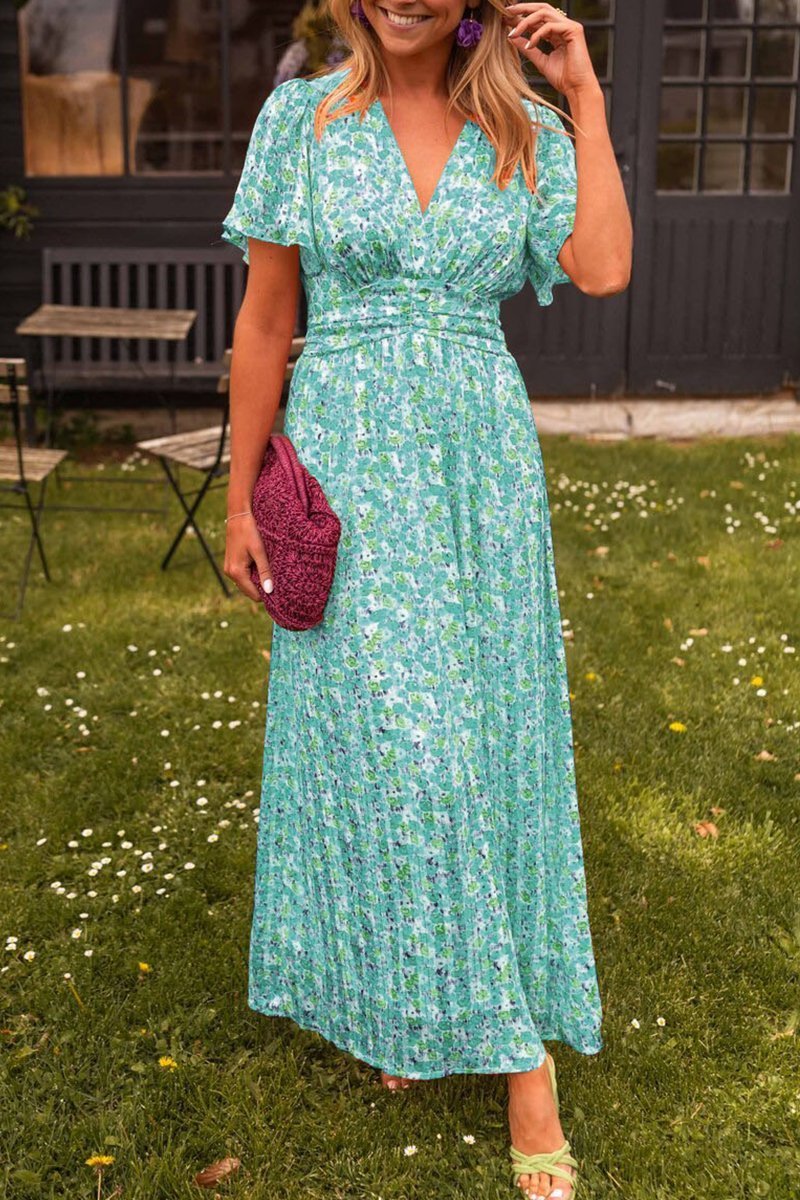 Capucine | Floral V-Neck Boho Maxi Dress