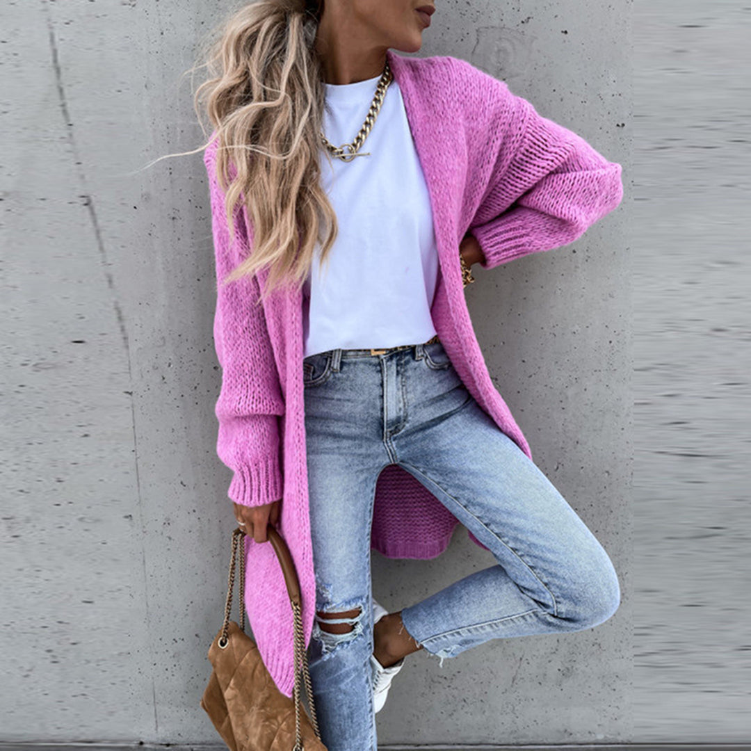 Lois | Longline Knit Cardigan with Open Front